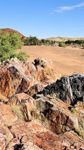 Marble Bar across the river, WA.